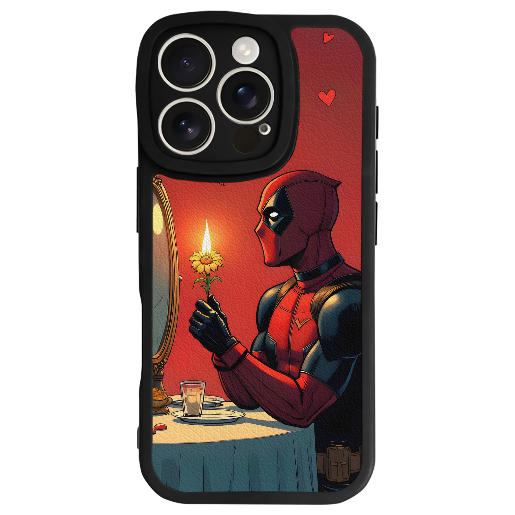 （画像用） Deadpool デッドプール 【iPhone 16シリーズ対応】シリコンスマホケース（レザー調） 材質：シリコン